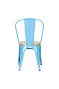 Krzesło Paris Wood niebieskie sosna naturalna - d2design