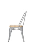Krzesło Paris Wood szare sosna naturalna - d2design