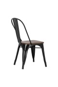 Krzesło Paris Wood czarne sosna orzech - d2design