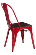 Krzesło Paris Wood czerwone sosna orzech - d2design