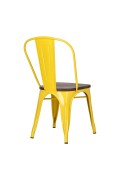 Krzesło Paris Wood żółte sosna orzech - d2design