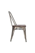 Krzesło Paris Wood metaliczne sosna orzech - d2design