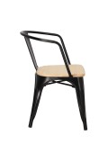 Krzesło Paris Arms Wood czarne sosna nat uralna - d2design