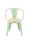 Krzesło Paris Arms Wood zielone sosna na turalna - d2design