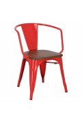 Krzesło Paris Arms Wood czerw. sosna orz ech - d2design