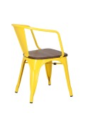 Krzesło Paris Arms Wood żółte sosna orze ch - d2design