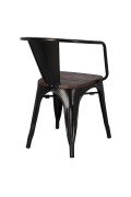 Krzesło Paris Arms Wood czarne sosna szc zotkowana - d2design