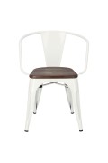 Krzesło Paris Arms Wood białe sosna szcz otkowana - d2design
