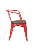 Krzesło Paris Arms Wood czerw. sosna szc zotkowana - d2design