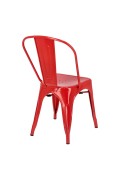 Krzesło Paris czerwone inspirowane Tolix - d2design