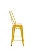 Hoker Paris Back 66cm żółty inspirowany Tolix - d2design
