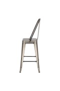 Hoker Paris Back 66cm metaliczny inspirowany Tolix - d2design