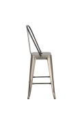 Hoker Paris Back 66cm metaliczny inspirowany Tolix - d2design