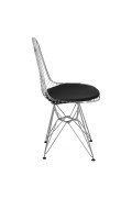 Krzesło Net czarna pojedyncza poduszka - d2design