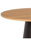 Stół okrągły Soli 120cm dąb/czarny - ACTONA