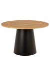 Stół okrągły Soli 120cm dąb/czarny - ACTONA