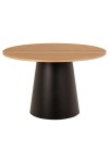 Stół okrągły Soli 120cm dąb/czarny - ACTONA