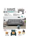 Sofa rozkładana Lurif szara - Intesi