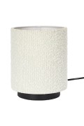 Lampa stołowa z kloszem boucle biała - Intesi
