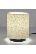 Lampa stołowa z kloszem boucle biała - Intesi