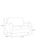 Sofa Klubowa Vintage brown - Intesi