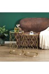 Zestaw 2 stolików Dubai złoty - Intesi