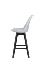 Stołek barowy Norden wood black low PP szary - Intesi
