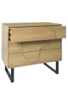 Komoda Calypso z 3 szufladami dąb/czarna - Intesi