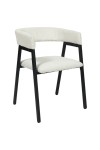 Krzesło Scott białe/czarne sztruks - Intesi
