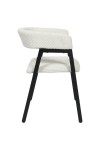 Krzesło Scott białe/czarne sztruks - Intesi