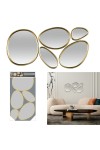 Zestaw 5 luster Organic Shape złote - Intesi