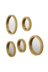 Zestaw 5 luster Gilded okragłe złote - Intesi