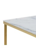 Alisma stolik kawowy marmur/złoty 90x50 - ACTONA