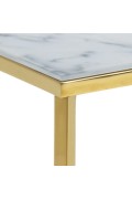 Alisma stolik kawowy marmur/złoty 90x50 - ACTONA