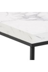 Stolik Barossa 40x40cm biały marmur - ACTONA