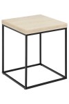 Stolik Barossa 40x40cm beżowy trawertyn - ACTONA