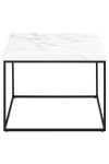 Stolik Barossa 60x60cm biały marmur - ACTONA
