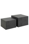 Zestaw 2 stolików kawowych Dice czarny - ACTONA