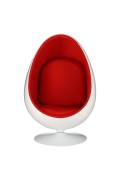 Fotel Ovalia Chair biało czerwony - d2design