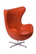 Fotel Jajo pomarańczowa skóra 67 Premium - d2design