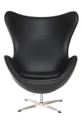 Fotel Jajo czarna skóra 06 Premium - d2design