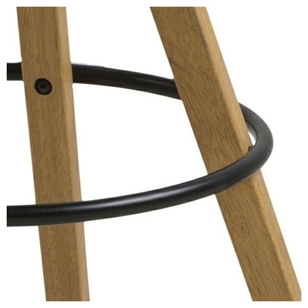 Stołek barowy Dima biały wood - ACTONA