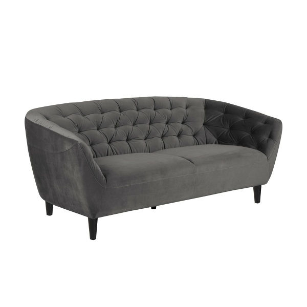 Sofa 3osobowa Ria Velvet dark grey - ACTONA