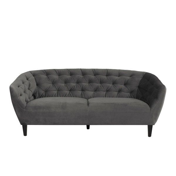 Sofa 3osobowa Ria Velvet dark grey - ACTONA