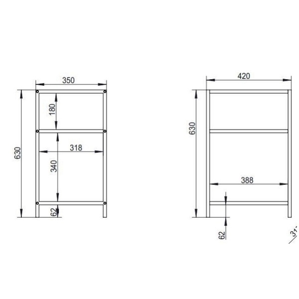 Seaford Stolik nocny Dąb naturalny - ACTONA