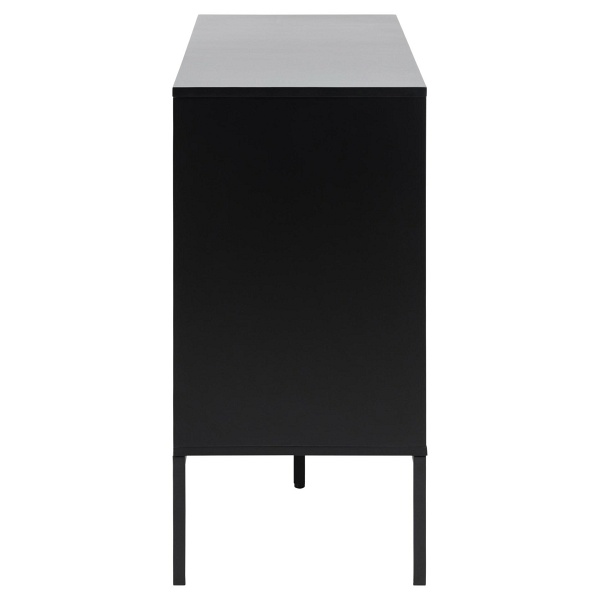 Komoda Seaford I czarna dąb naturalny - ACTONA