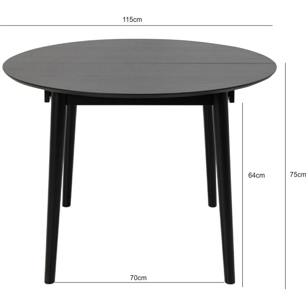 Stół Montreux okrągły czarny - ACTONA