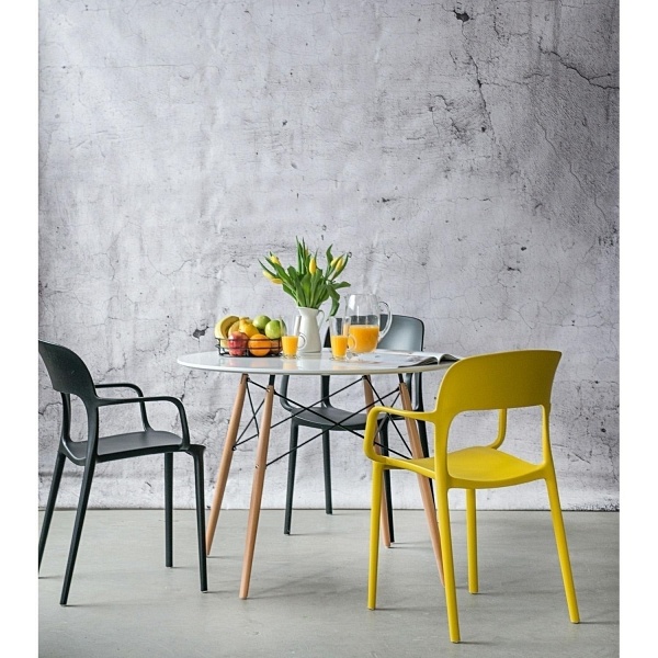 Stół DTW 100 cm, blat biały - Intesi