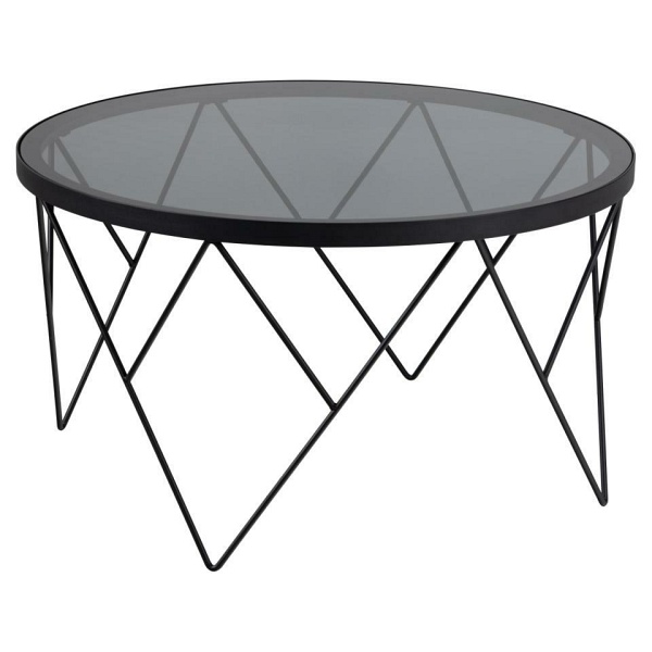 Stolik kawowy Halstow czarny - ACTONA