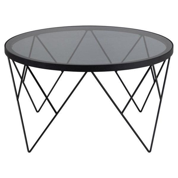 Stolik kawowy Halstow czarny - ACTONA